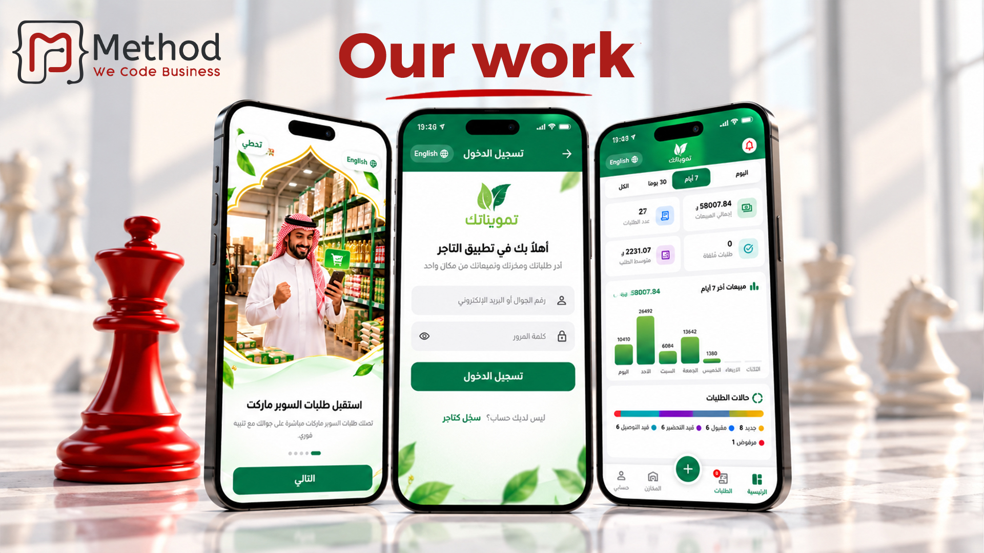 تطوير تطبيقات الجوال للتجار | إدارة الطلبات والمبيعات في تمويناتك