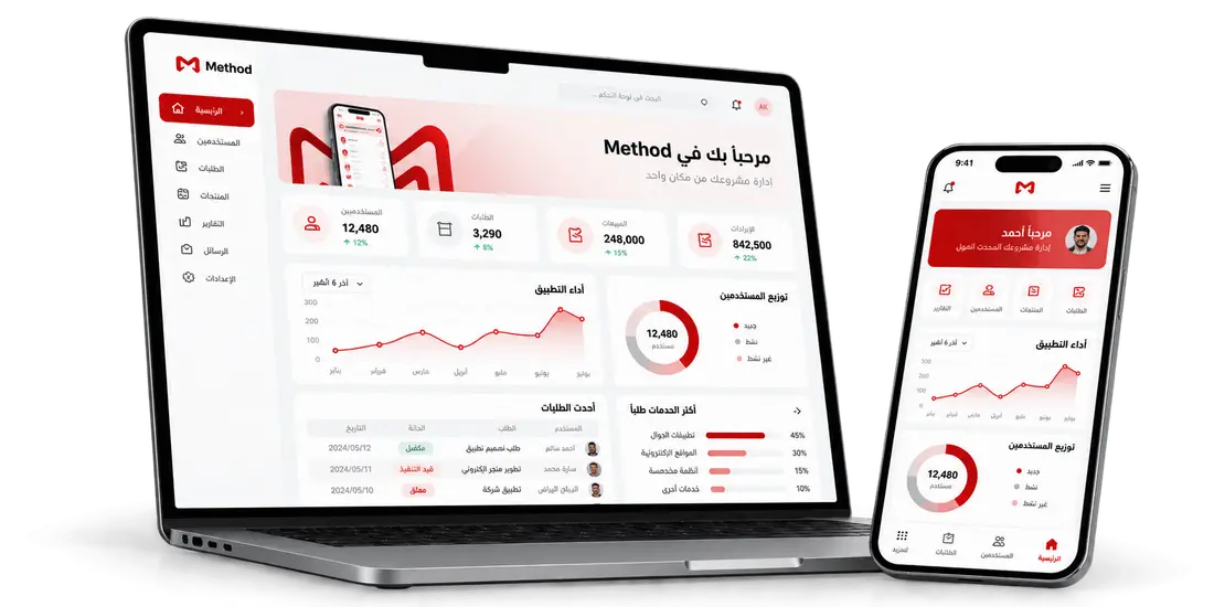 تصميم وبرمجة موقع إلكتروني متجاوب من Method